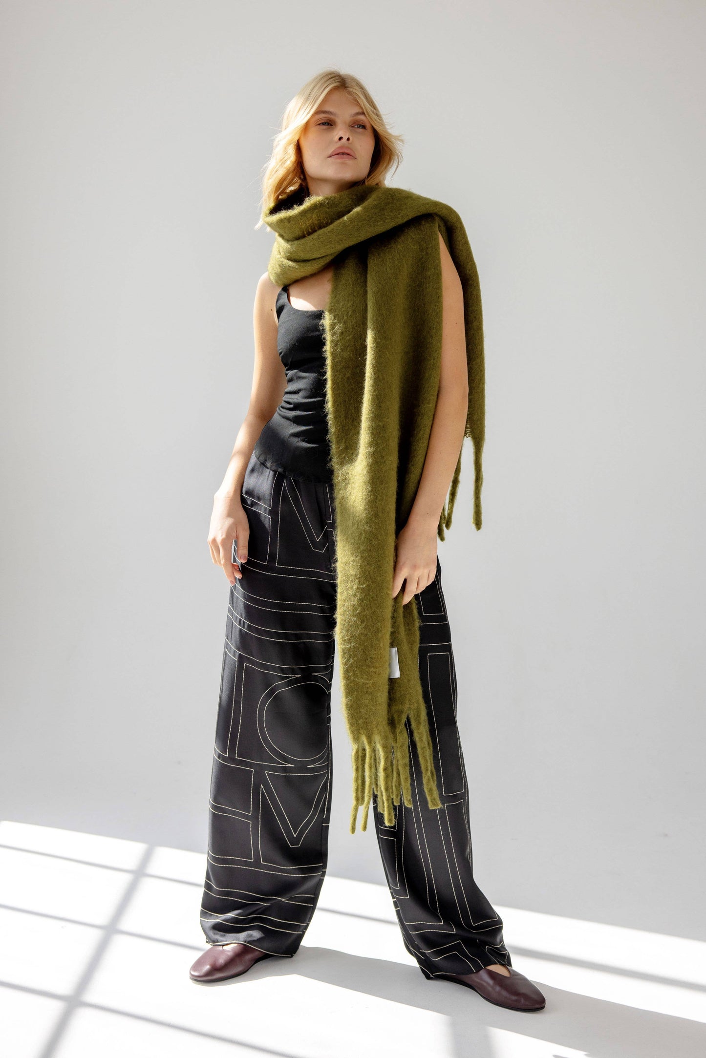 The Reykjavik Scarf - Sea Kelp - 100% recycled materials