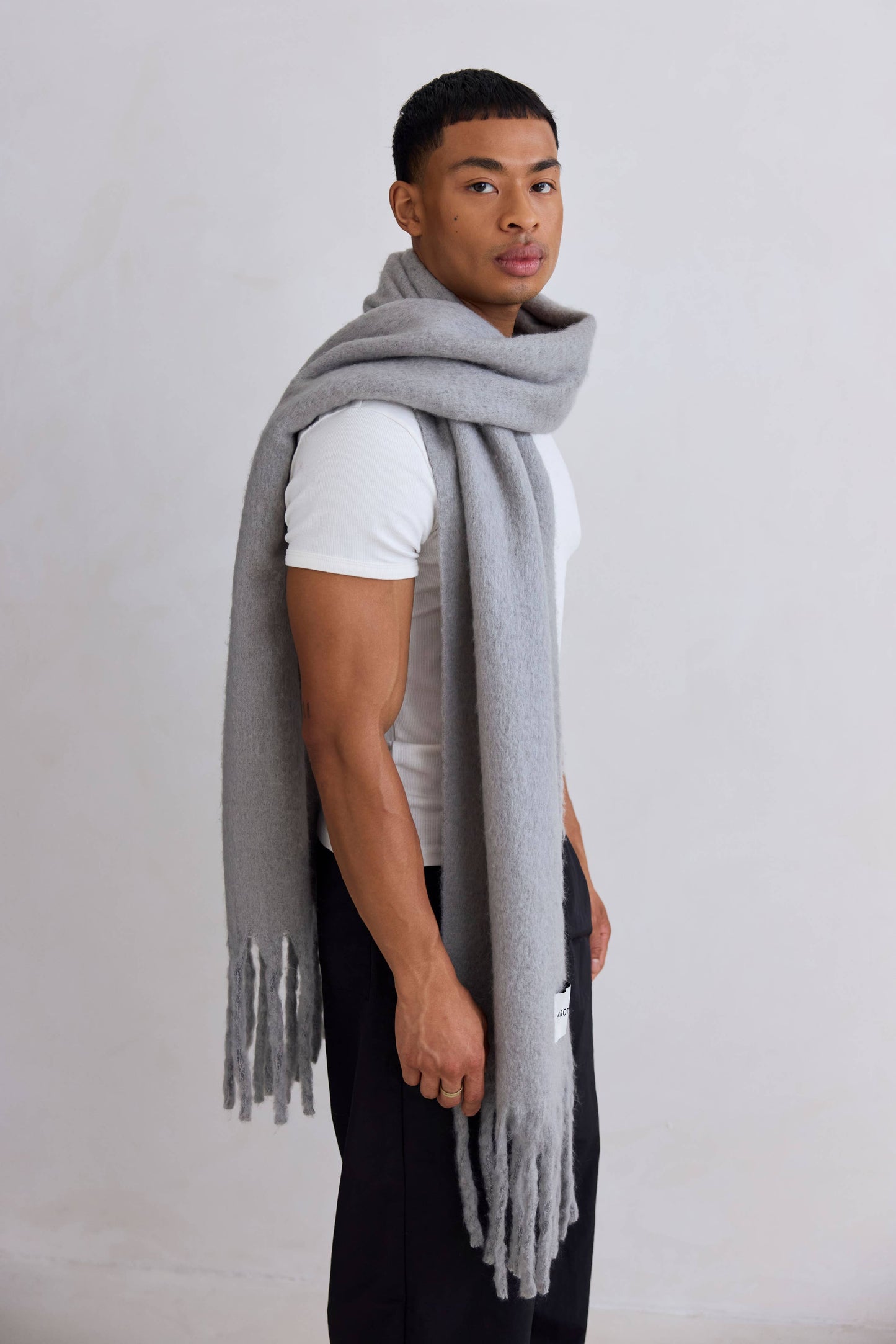 The Reykjavik Scarf - 100% Recycled - Ultimate Grey - FW25