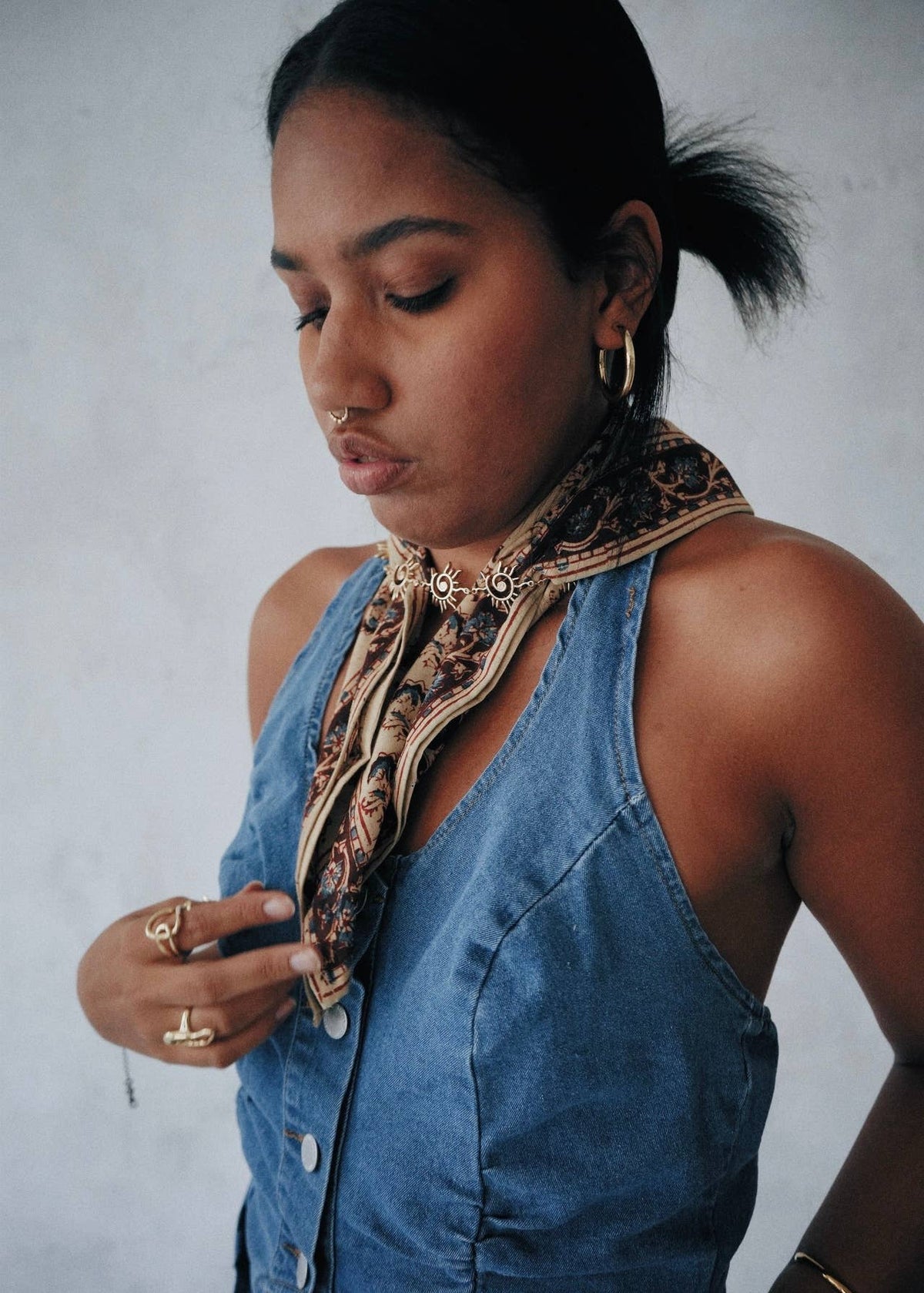 Copper Harvest - Kalamkari Cotton Bandana