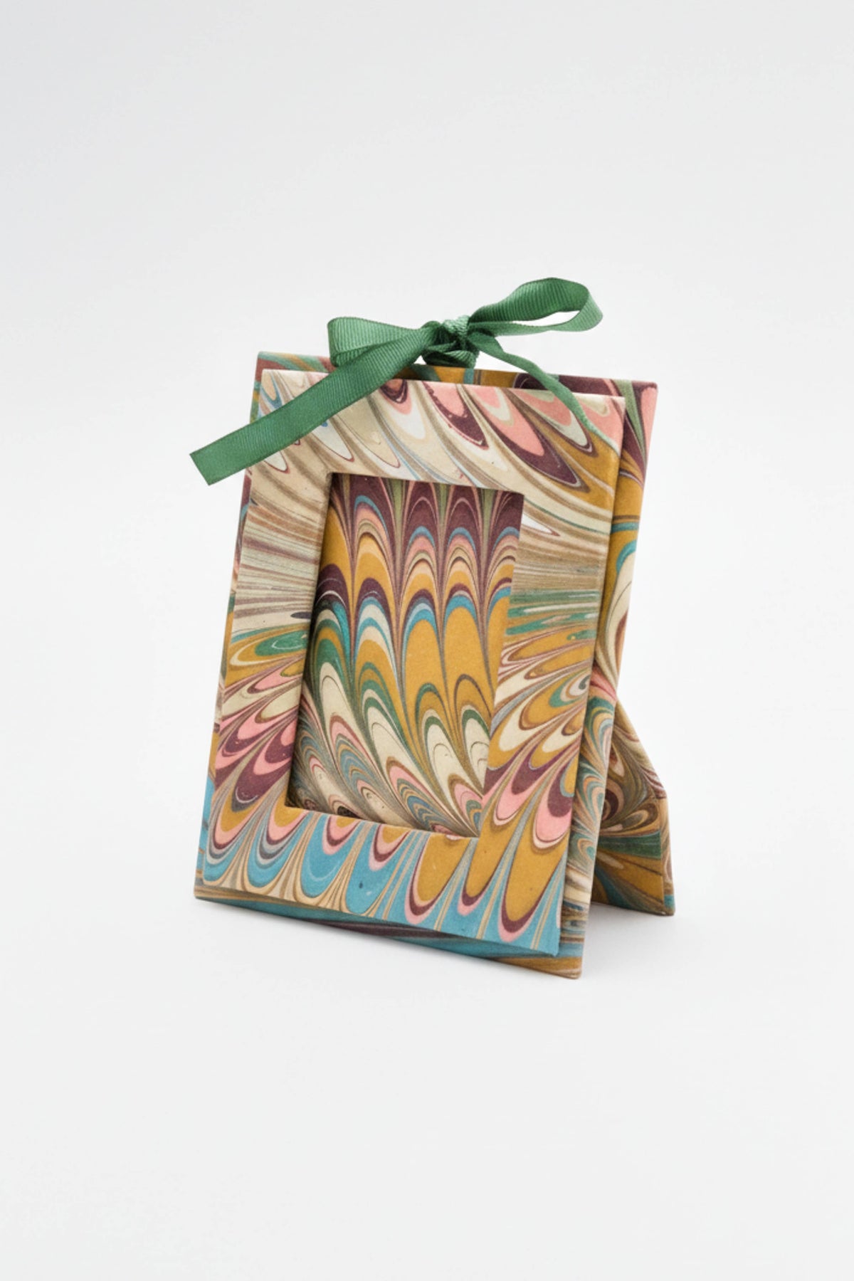 Mini Hand-Marbled Picture Frame Ornament | Flatiron Feathers