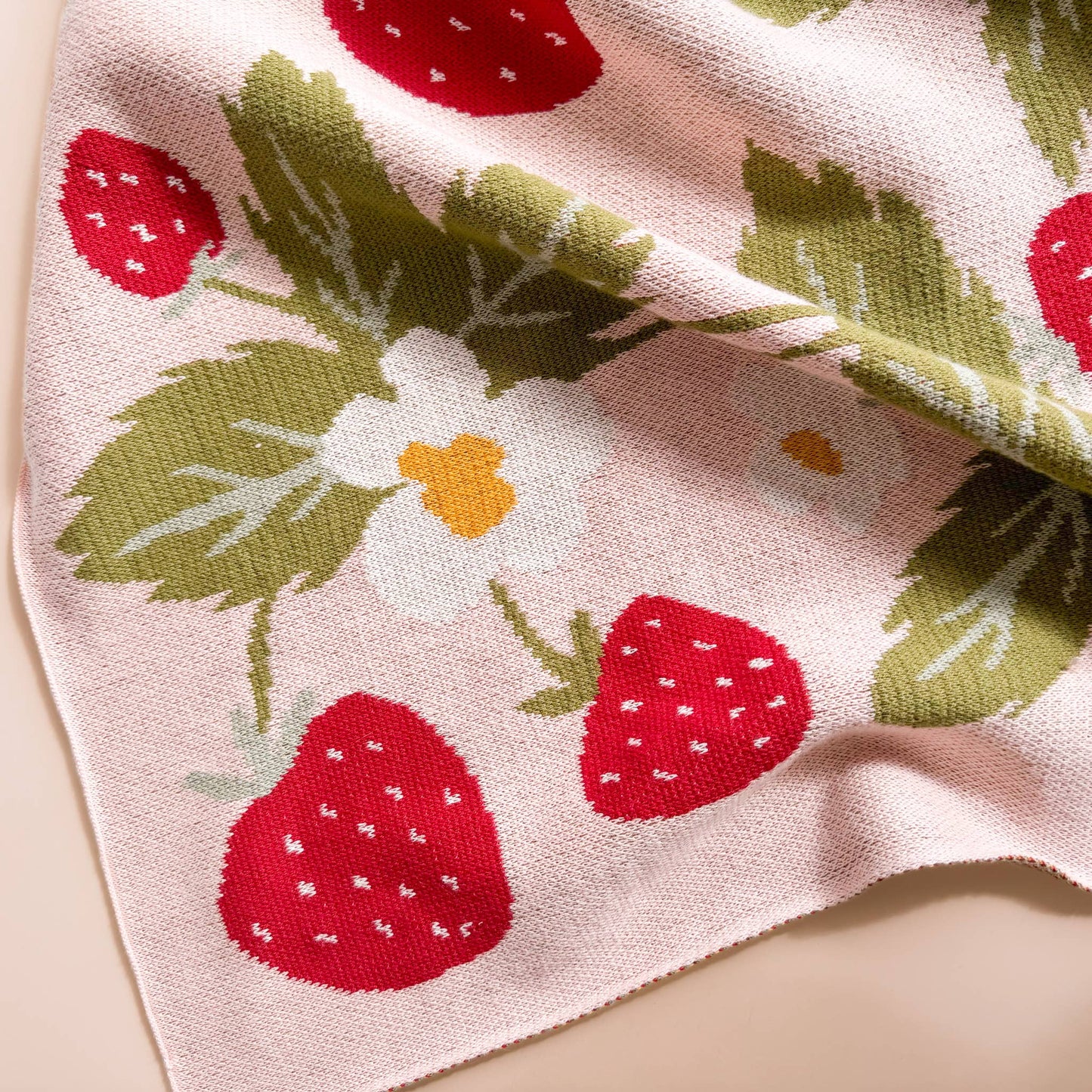 Blanket Strawberry Bunny Organic Baby Decor Summer Gift