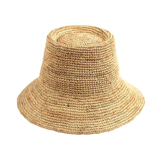 Raffia 3.5" Crochet Gambler Bucket 3148 Hat Spring