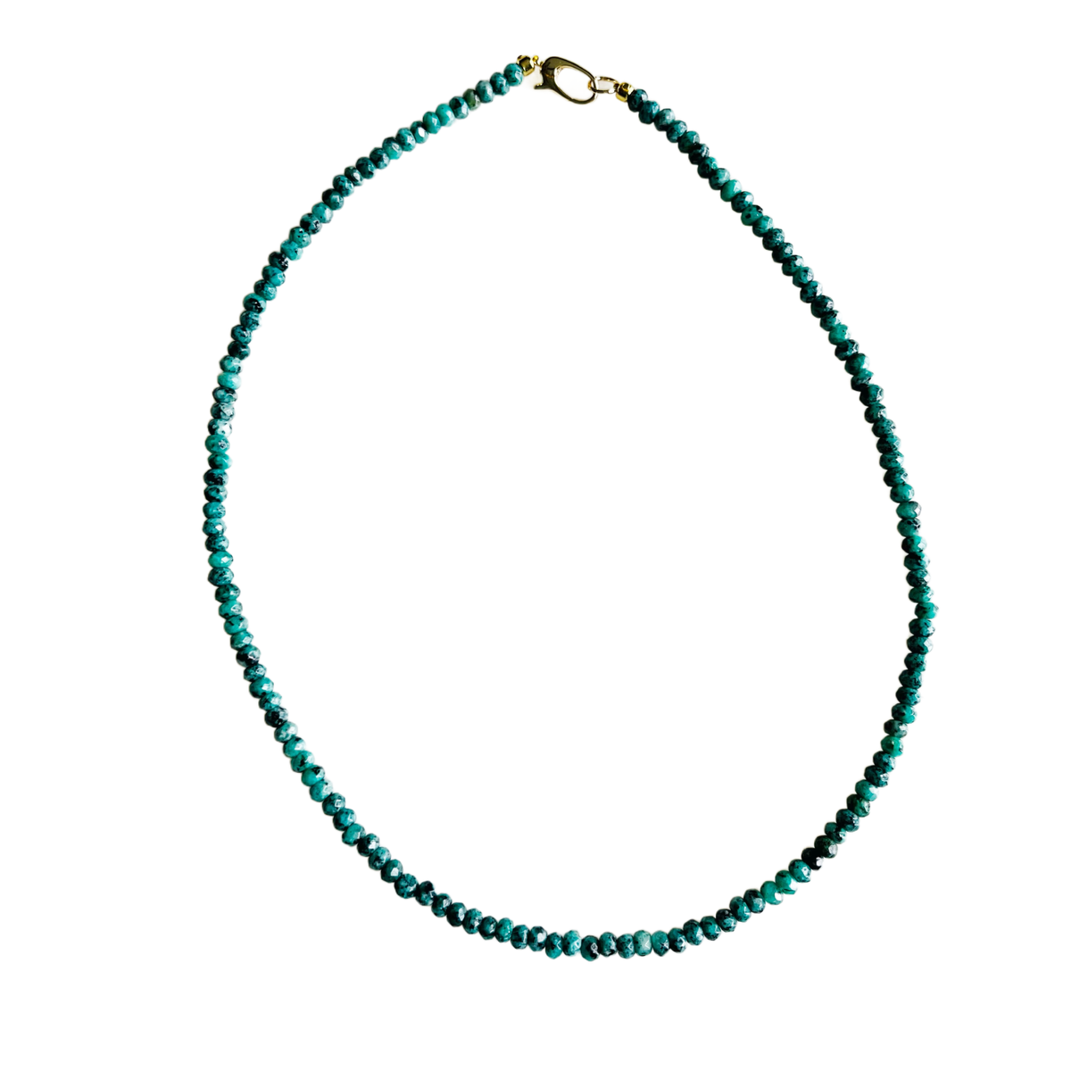 Dainty Candy Gemstone Necklace: Emerald Green