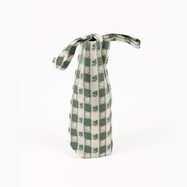 Virginia Stripe Green Wine Gift Bag