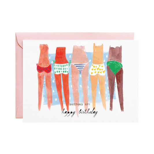 Bottoms Up - Birthday Greeting Card