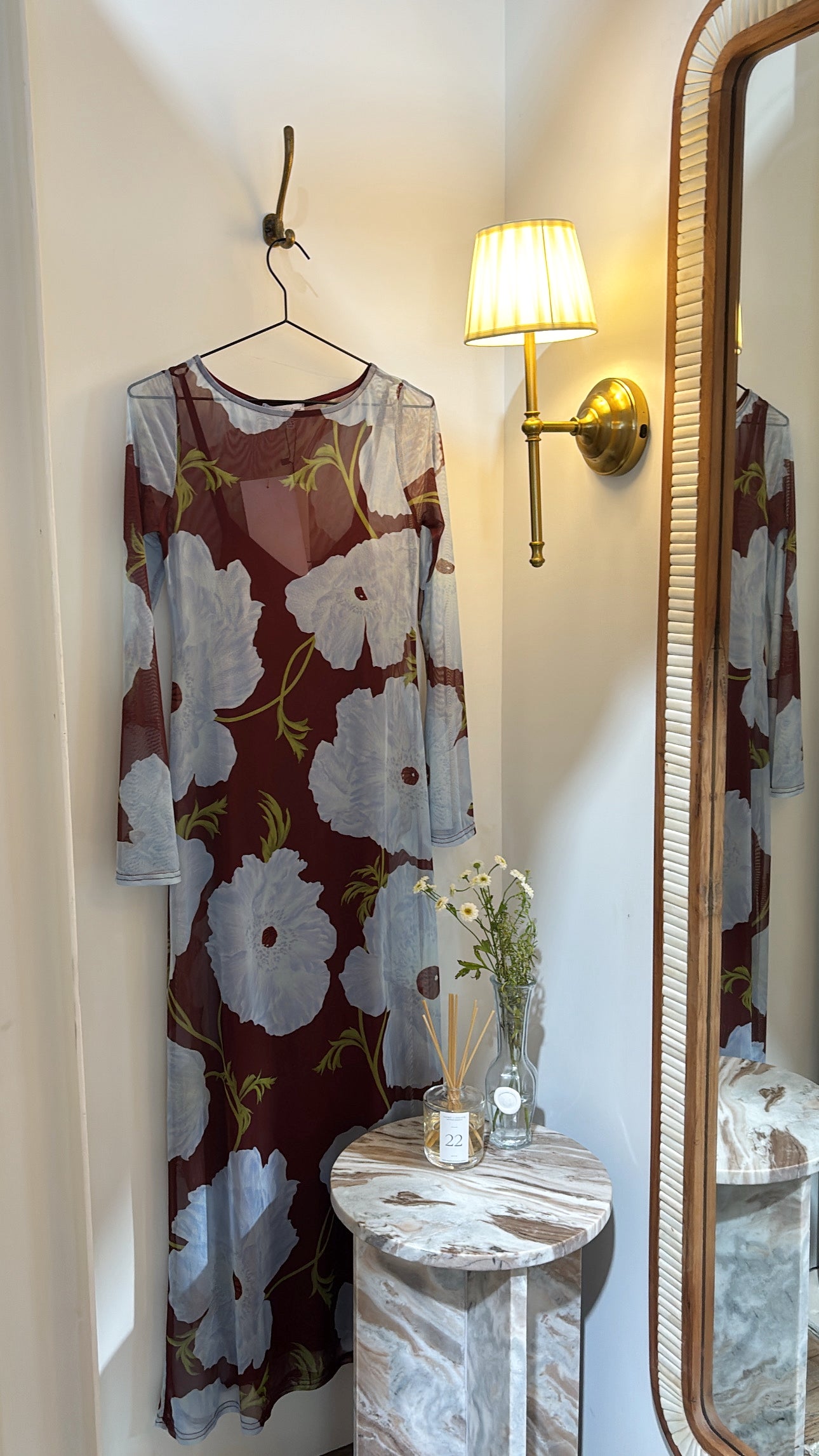 Burgundy & Blue Poppy Aria Dress