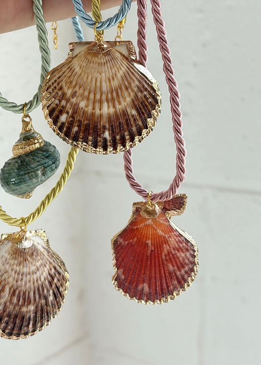 Sea Shell Charm - coral/orange hue
