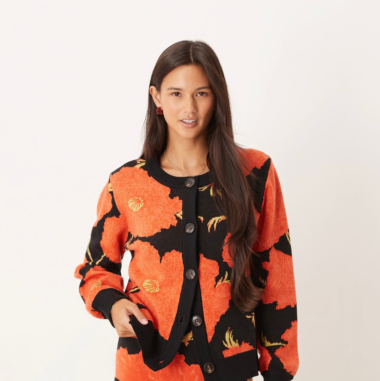 NFD Black Poppy Cardigan