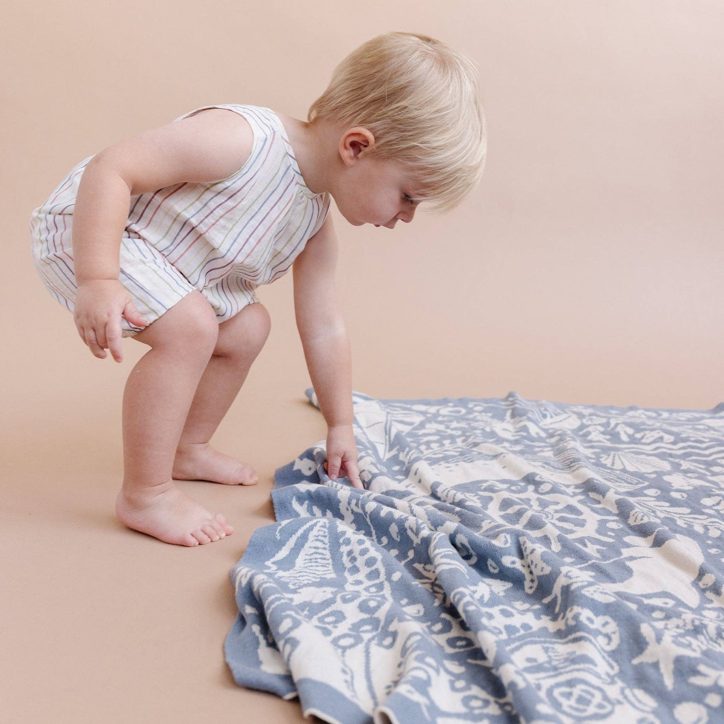 Blanket Nautical Summer Ocean Organic Cotton Baby Gift