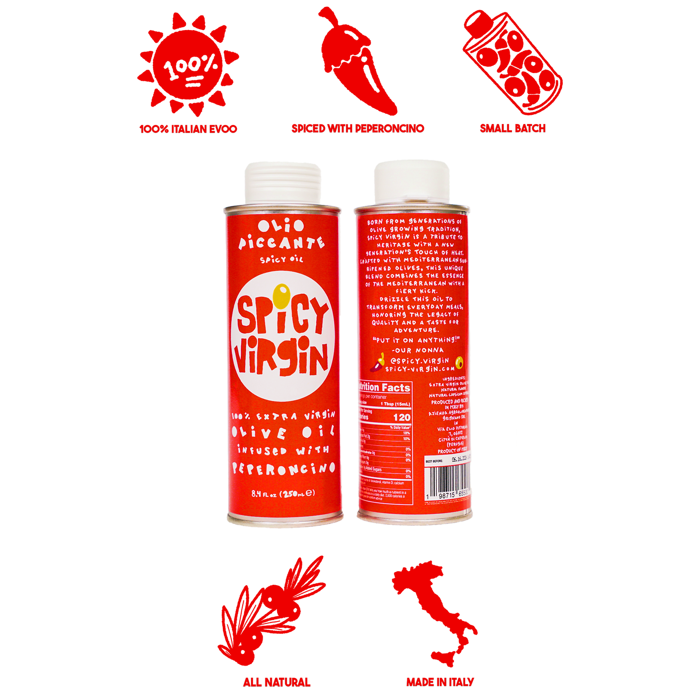 Spicy Virgin - (Olio Piccante) Spicy Italian Olive Oil
