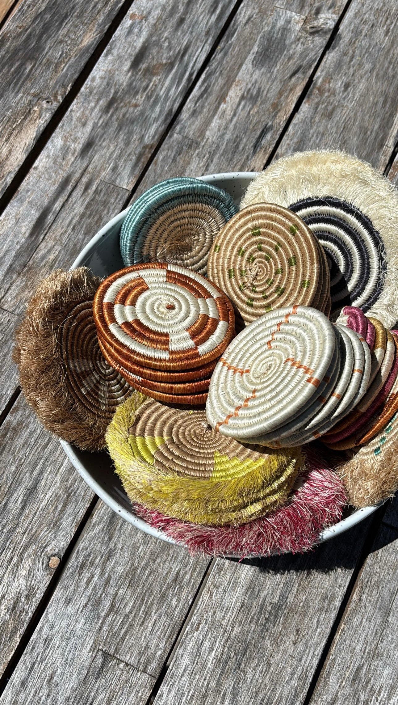Hand made African coasters - 2 variations