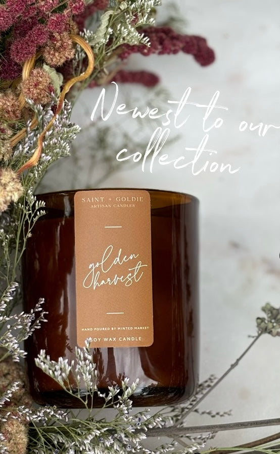 Saint+Goldie Artisan Hand Poured Soy Candle : Golden Harvest