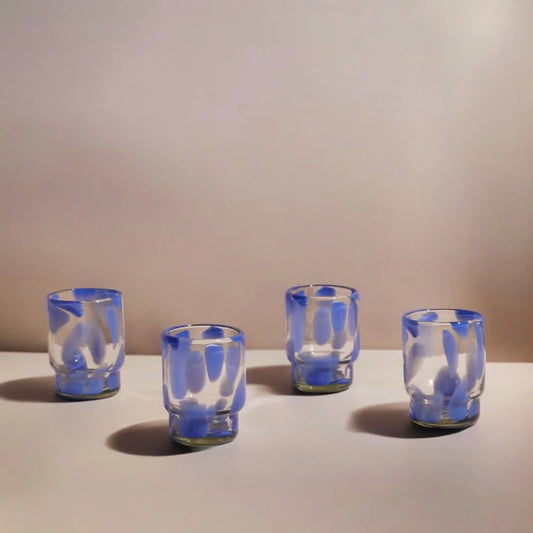 Marta Stackable Glass Blue & Clear