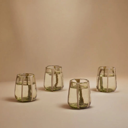 Olivia Short Green Olive Glass