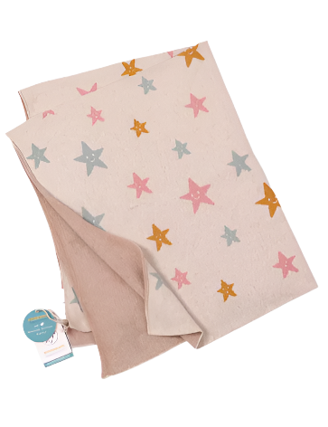 Organic Cotton Jacquard Sweater Knit Baby Blanket - Stars