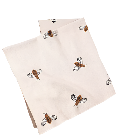 Organic Cotton Jacquard Sweater Knit Baby Blanket - Bee
