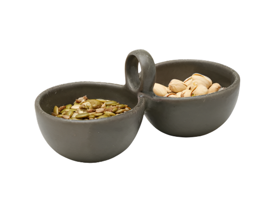 DESMOND, Gray Salt Glaze, Snack Bowl, Stoneware, Double