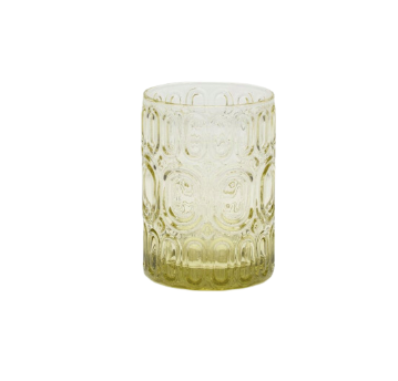 Aaron Sage Green Hand Blown Tumbler Glass