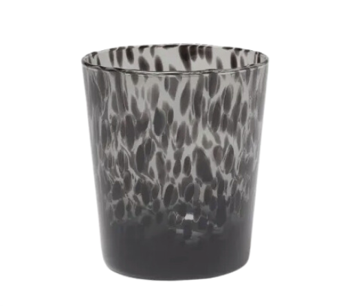 Andrew Leopard Hand Blown Tumbler Glass