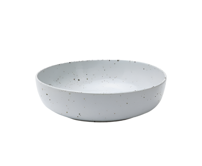 Marcus White Glaze Round Serving Bowl