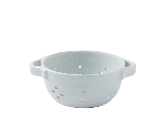 MARCUS, White Salt Glaze, Berry Bowl W/ Handles, Stoneware