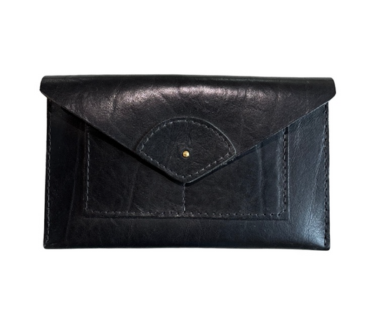 ROSE - Black Wallet Clutch