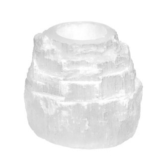 Selenite Candle Holder