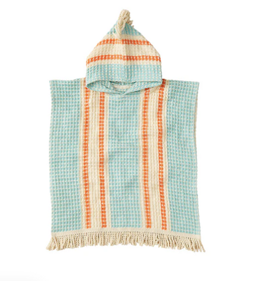 Tishy Waffle Hooded Towel - Hydrangea