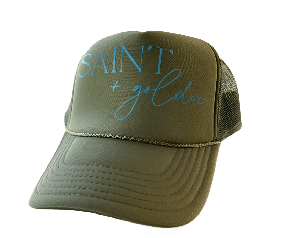 Saint+Goldie Trucker Hat - Olive Green