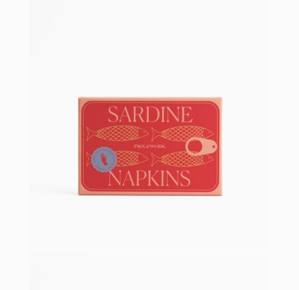 Sardine Cocktail Napkins - Set of 4