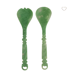 Wilkie Salad Servers - Emerald