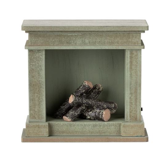 Fireplace, Miniature - Dusty green