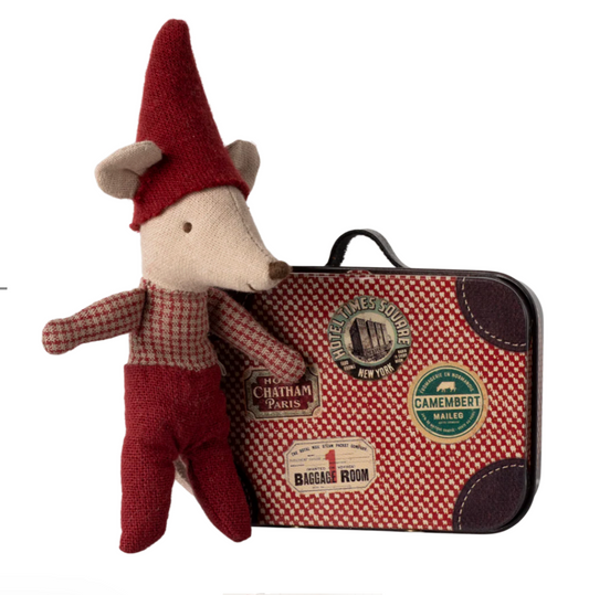 Christmas mouse, Baby in suitcase