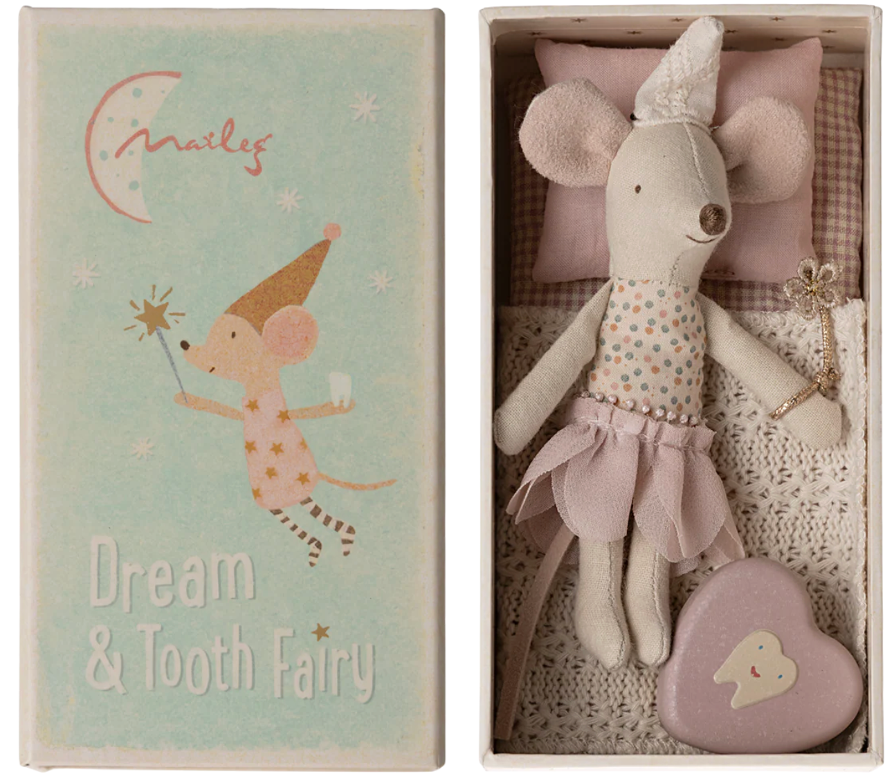 Tooth Fairy Mouse, Little Sister in Match Box