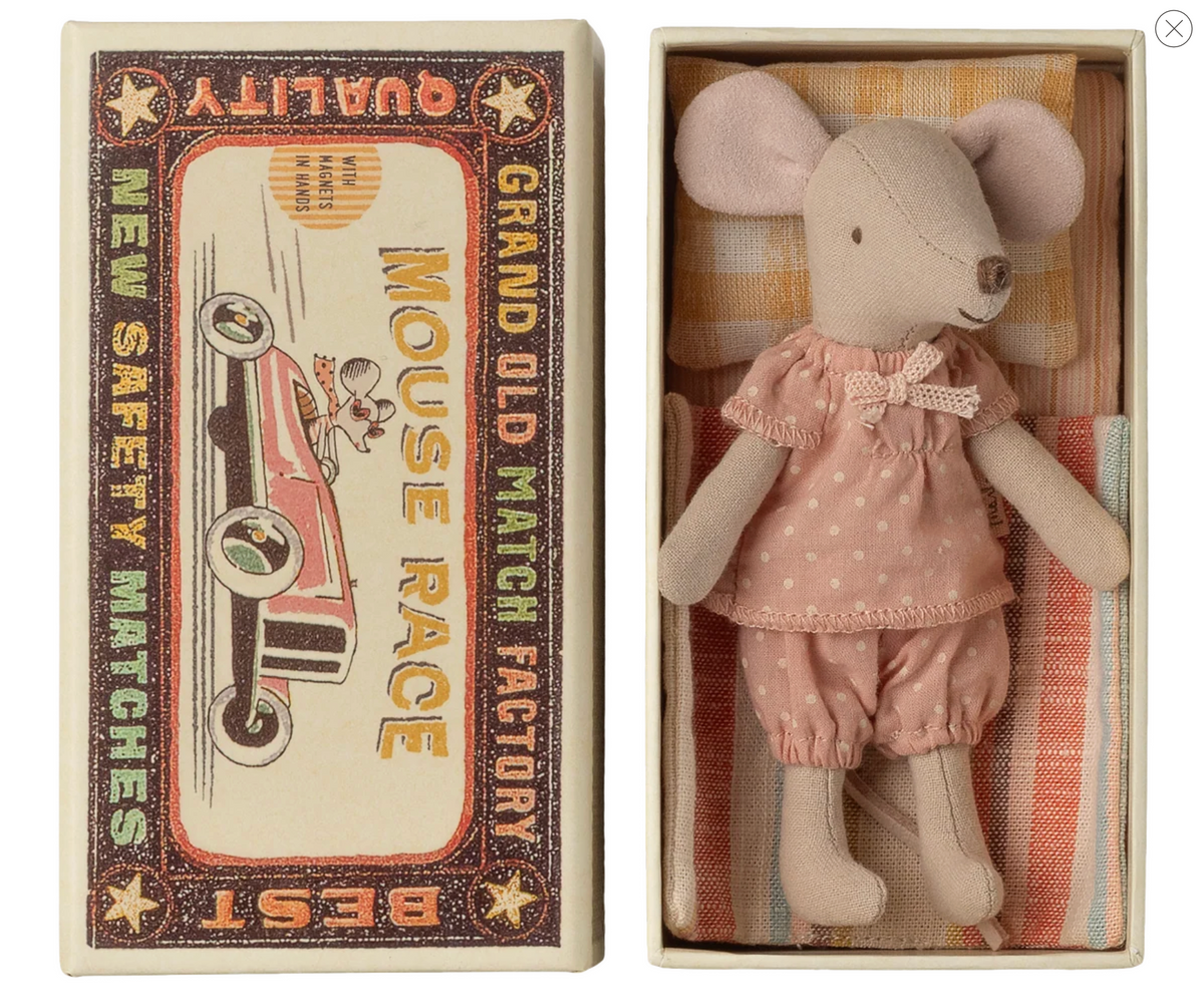 Big sister mouse in matchbox