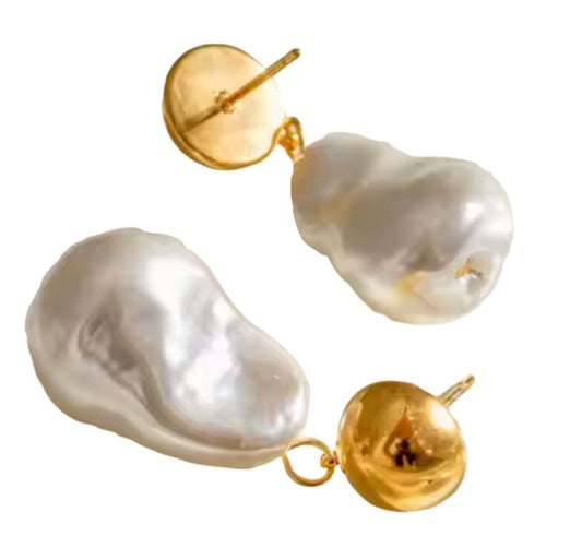 Luna Baroque Pearl Drop Earrings