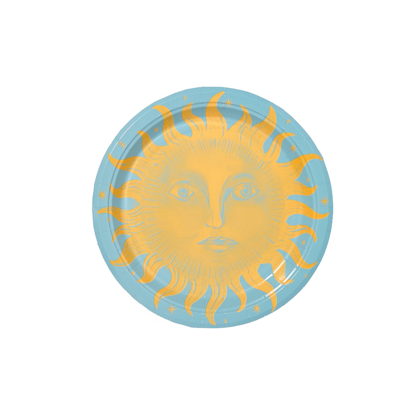 Gold and Dutch Blue Celestial Sunshine Dessert Plates - 8 pk