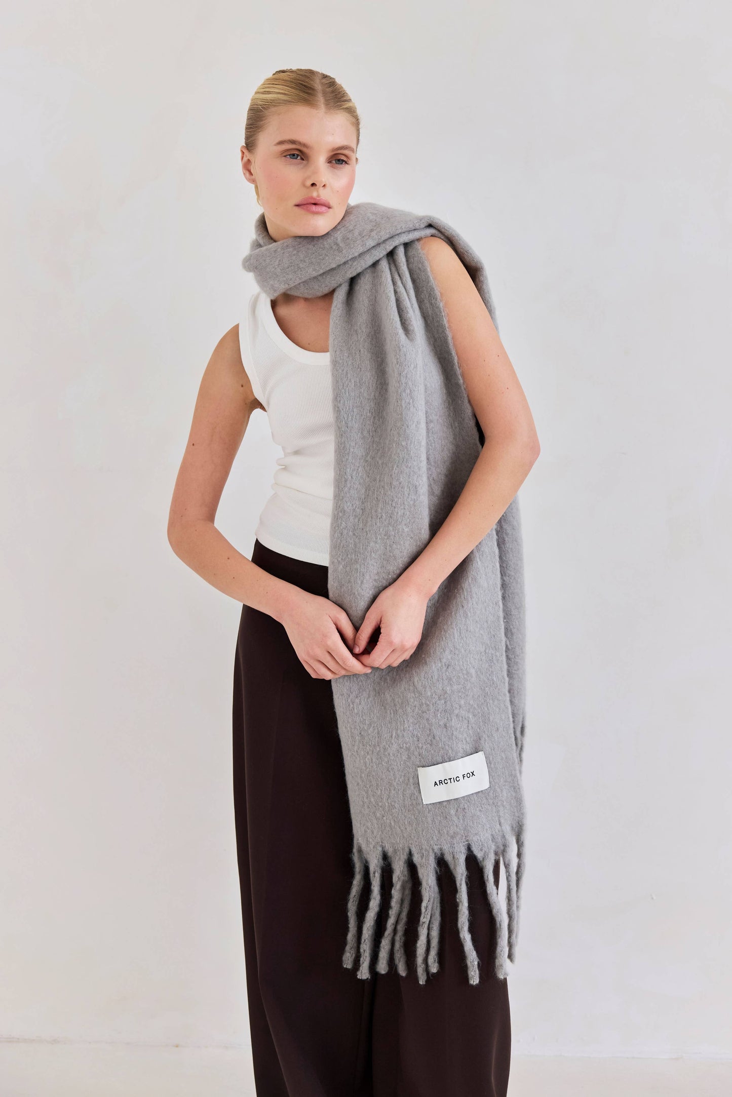 The Reykjavik Scarf - 100% Recycled - Ultimate Grey - FW25
