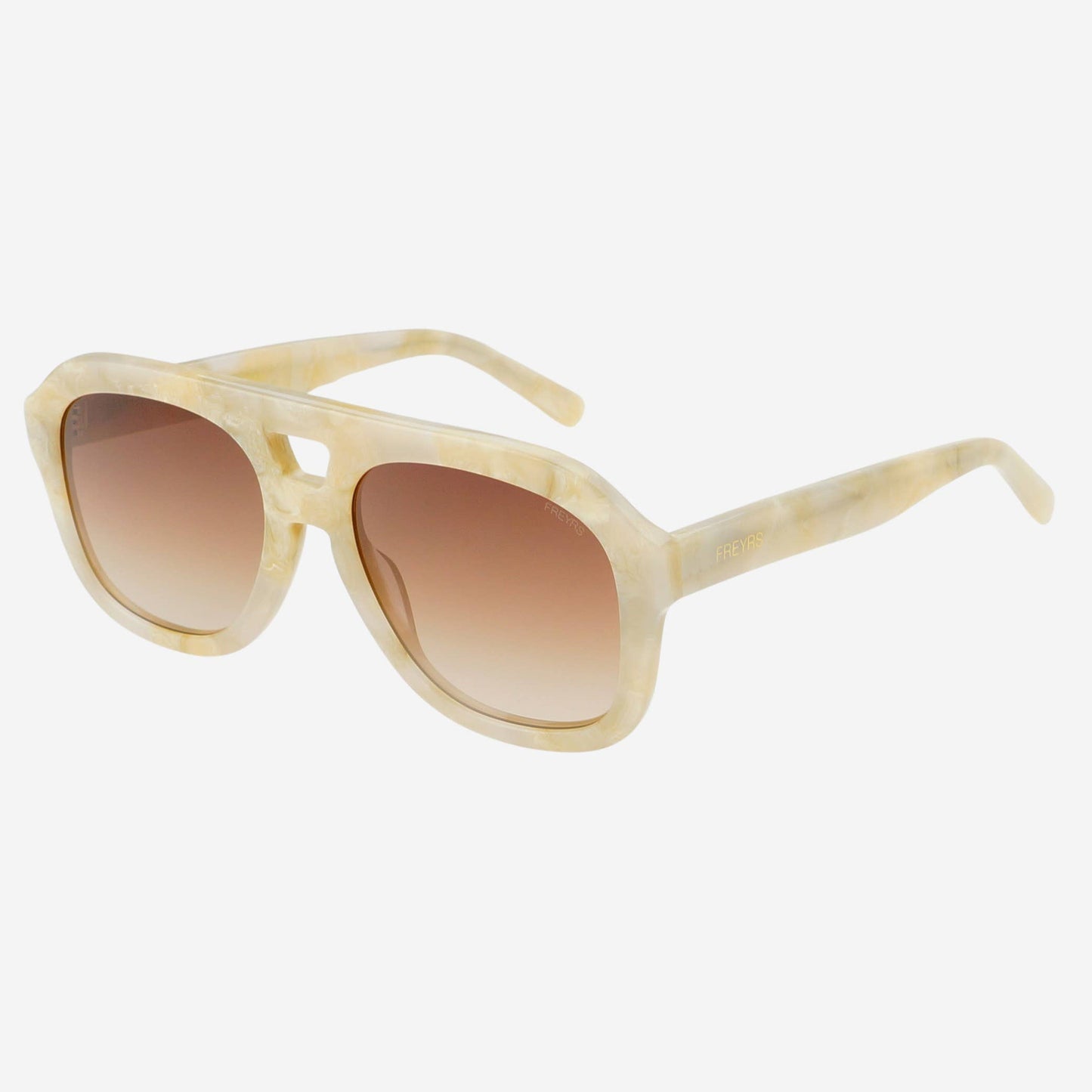 Voyager Acetate Oversized Aviator Sunglasses: Gray Pearl