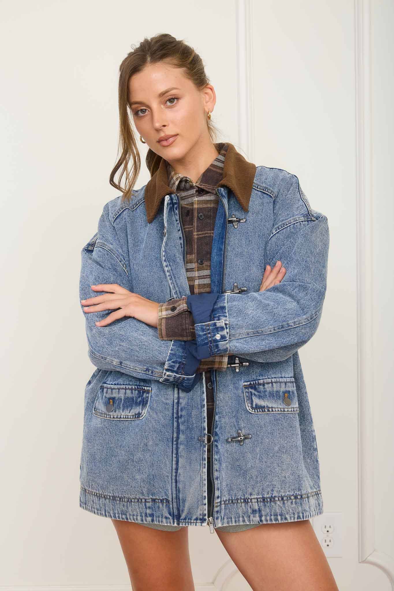The Penelope Barn Jacket - latch hook hardware