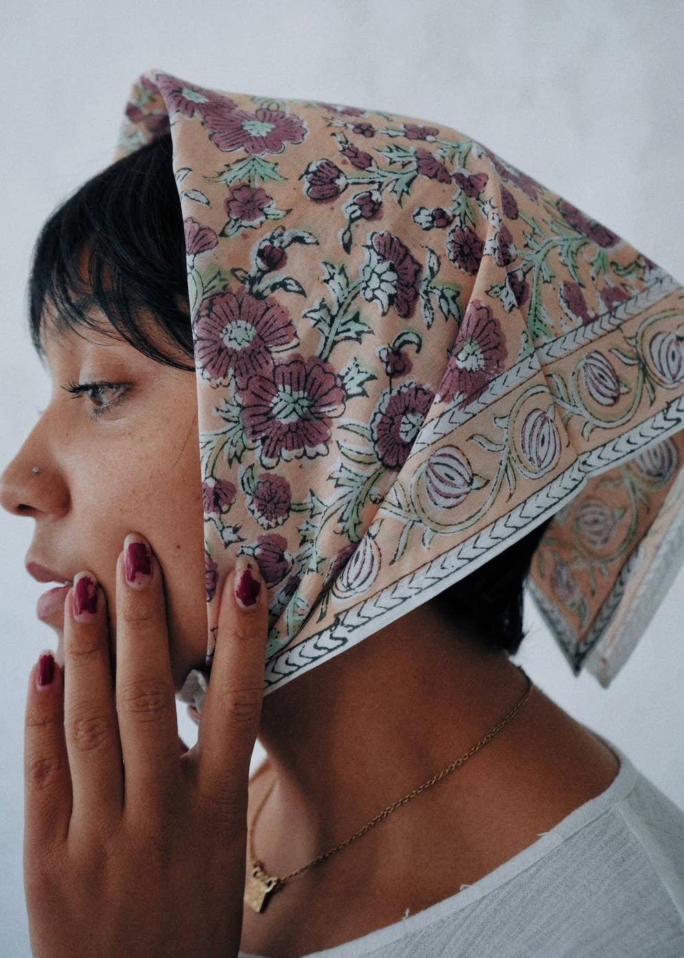 Gulbahar - Block Printed Cotton Bandana