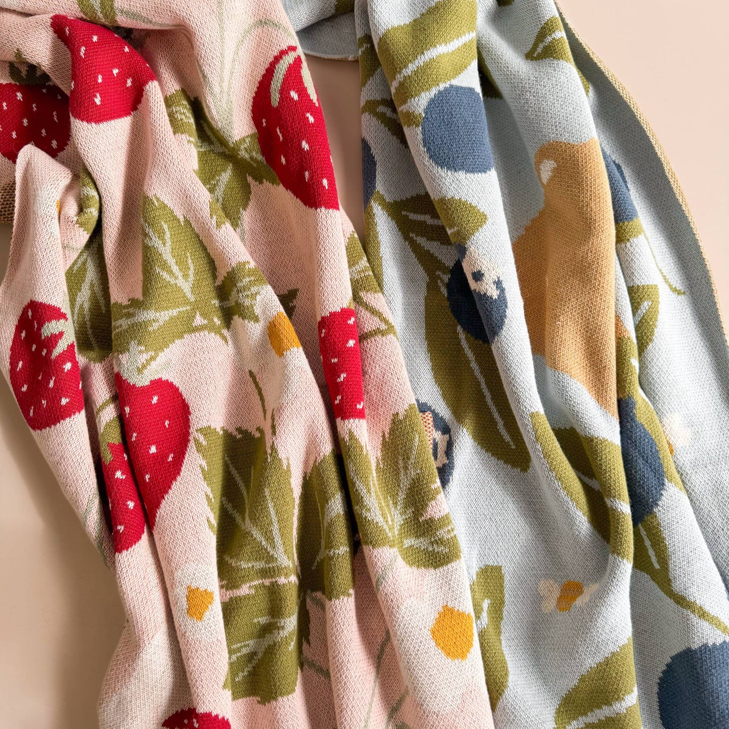 Blanket Strawberry Bunny Organic Baby Decor Summer Gift