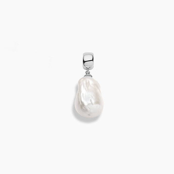 Talia Pearl Bail Charm: 14k Gold Plated