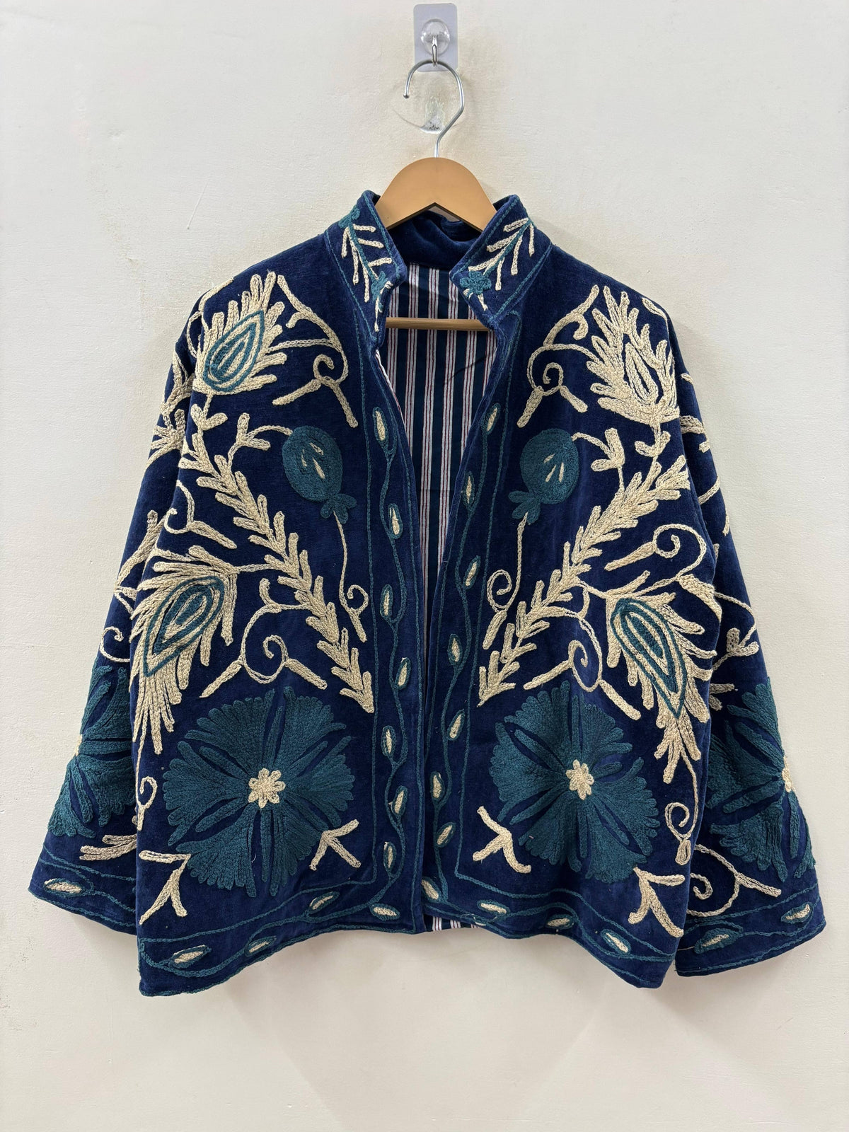 PRE-ORDER The Dusty Midnight — Hand Embroidered Velvet Jacket