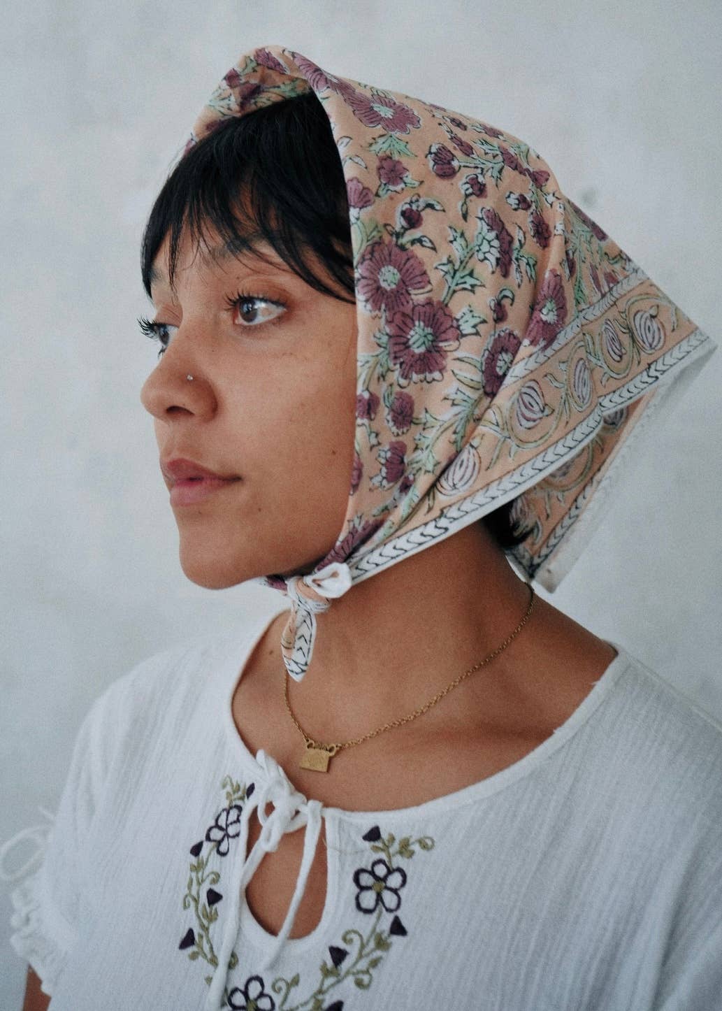 Gulbahar - Block Printed Cotton Bandana