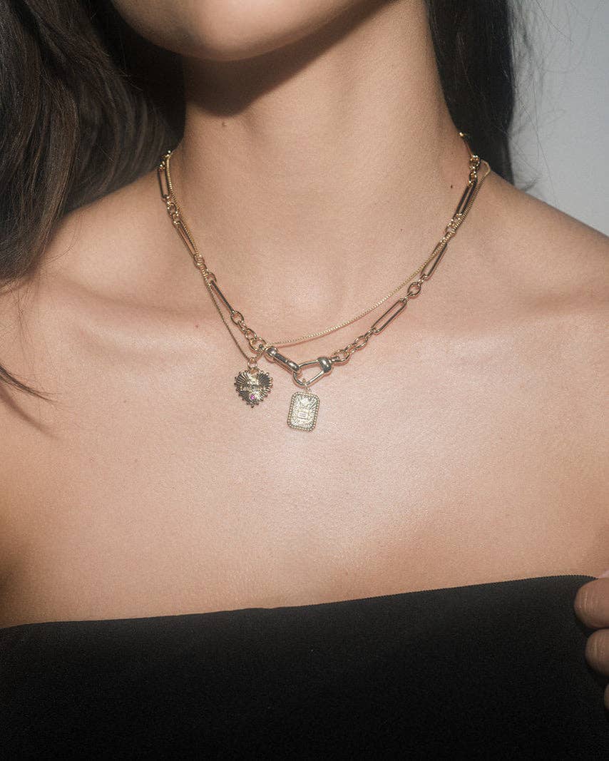 Manon French Love Charm: Gold plate