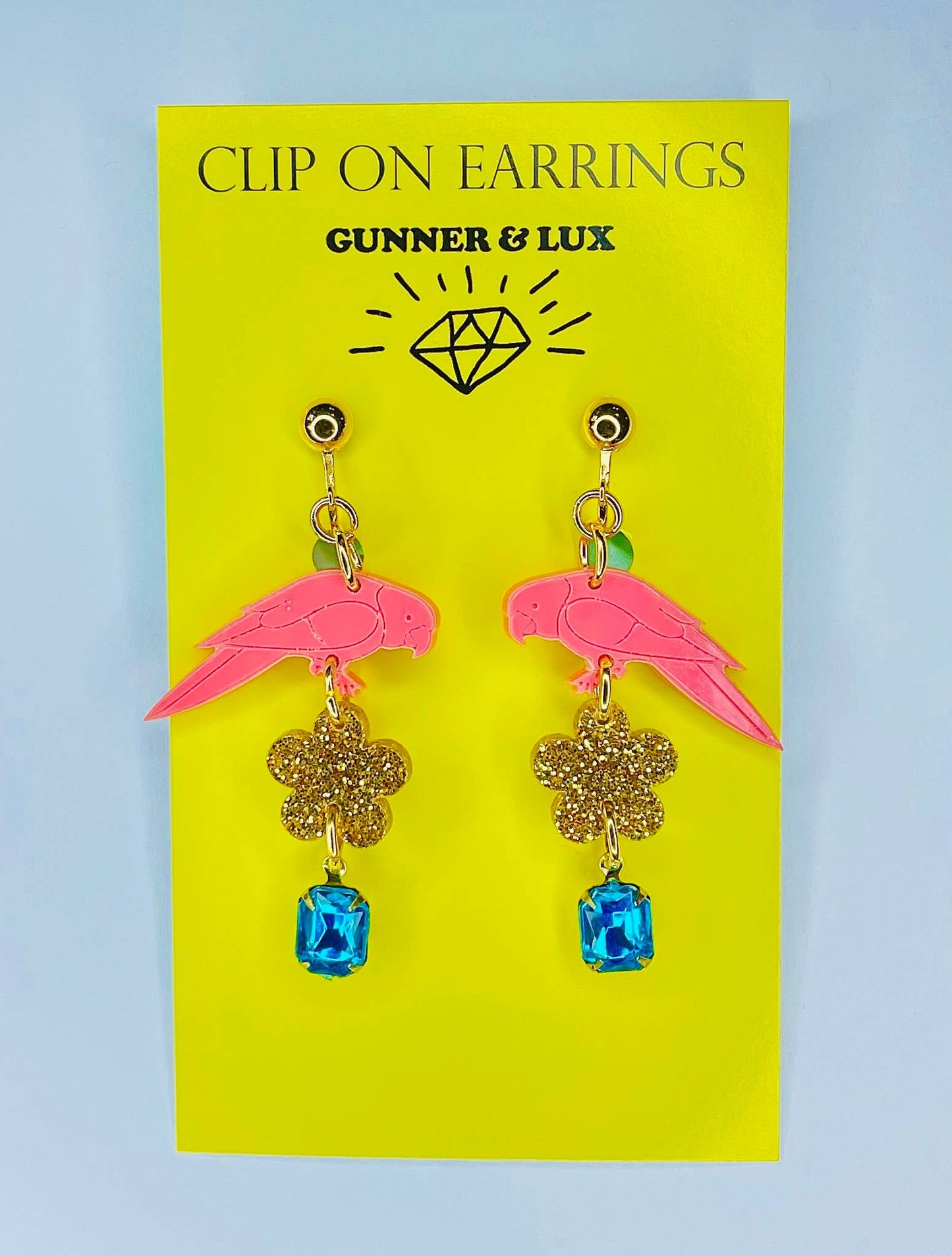 "Birds Of A Feather" Clip On Earrings