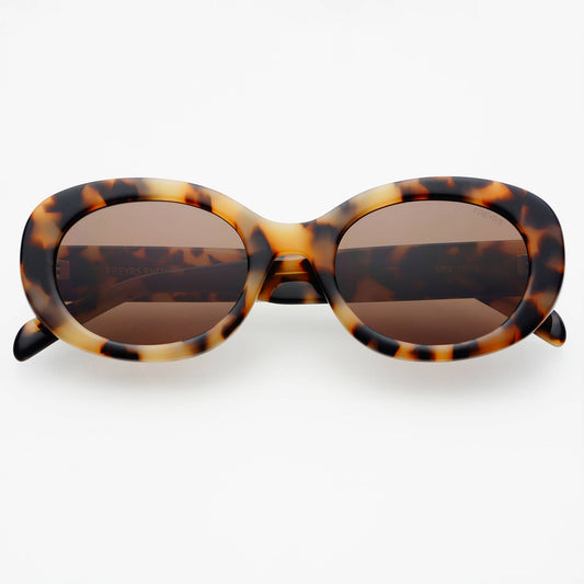 Aria Acetate Womens Oval Sunglasses  : Milky Tortoise