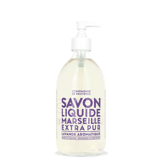 Liquid Marseille Soap Aromatic Lavender 16.7 fl oz Glass