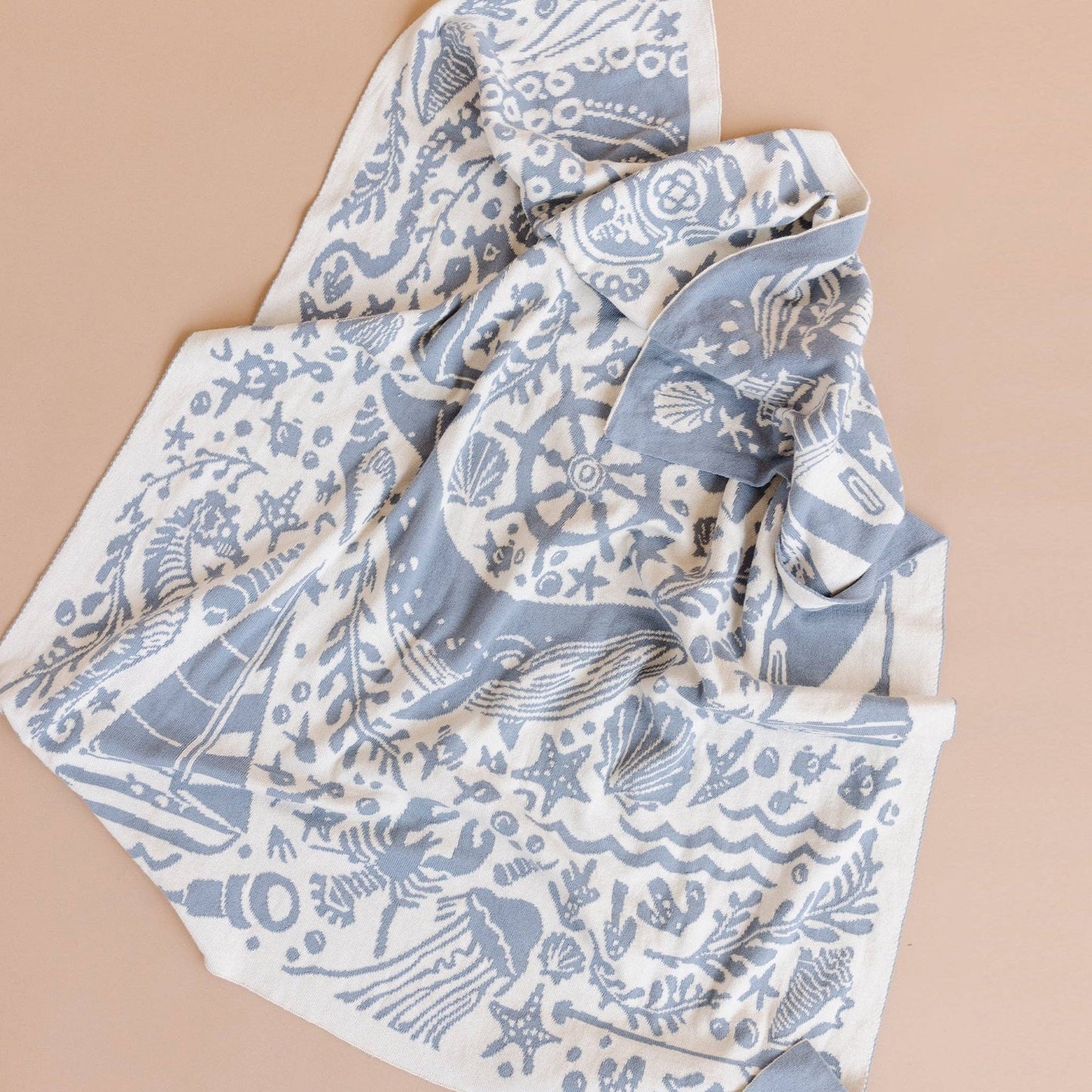 Blanket Nautical Summer Ocean Organic Cotton Baby Gift